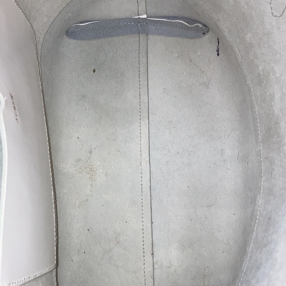 J. Crew Purse Uptown Tote White Leather Large Shoulder Bag - Picture 6 of 12